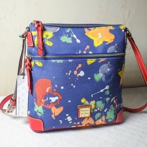 NWT Dooney and Bourke Graffiti Navy Crossbody Bag